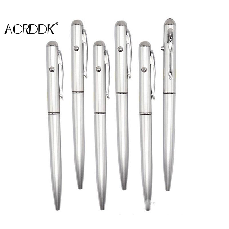 Funny Invisible Ink Pen With Magic UV Light Pencil for Money Fluorescent Secret Message Writing Drawing Pen Ballpoint Pens 1Pc