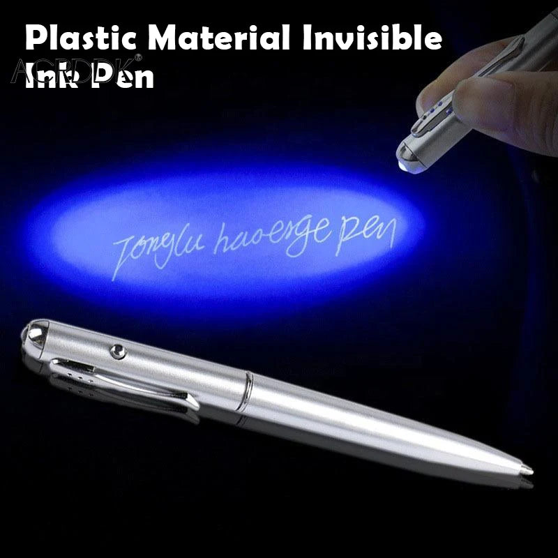Funny Invisible Ink Pen With Magic UV Light Pencil for Money Fluorescent Secret Message Writing Drawing Pen Ballpoint Pens 1Pc